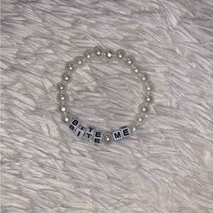 White Pearl beaded bracelet for women